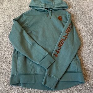 CARHARTT GREEN/BLUE HOODIE SWEATER